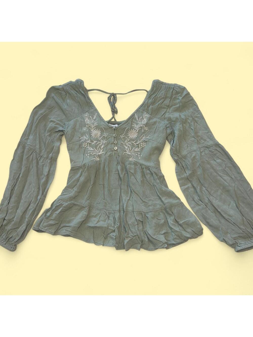 American Vintage Women's Green Blous